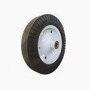 Pneus de <span class=keywords><strong>brouette</strong></span> en caoutchouc massif PU de <span class=keywords><strong>12</strong></span> <span class=keywords><strong>pouces</strong></span>, roulettes à plateau, capacité de charge de 200 kg, haute qualité, directement de l'usine, personnalisables, OEM - Product Image 5