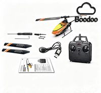 Hélicoptère électrique micro RC C129 4CH RTF pour débutants, stabilisation automatique, retournement 3D en un clic, hélice simple, simulation d'aileron