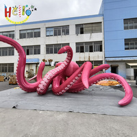 Modèle de pieuvre gonflable géant rose, ballon animal marin personnalisé pour la décoration de fêtes sur la plage, des événements et des toits