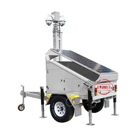 Remorque de surveillance à panneau solaire Remorque utilitaire énergétique avec panneau solaire DC 24V pour la sécurité des activités urbaines