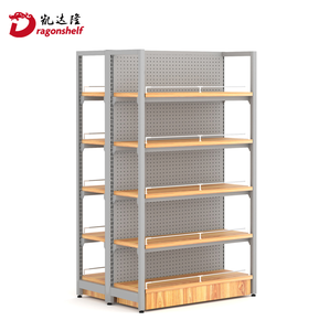 Étagères de supermarché Étagères de présentation multifonctionnelles à usage intensif Vente directe d'usine double face Prix bon marché pour les épiceries - Product Image 5