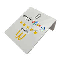 Tarjeta personalizable NFC Google Review 13,56 MHz RFID Soporte de revisión de redes sociales a prueba de agua para soporte de exhibición de pedidos de grifo