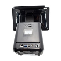 Caisse enregistreuse tout-en-un WOSHUO TS-1403C avec écran LCD double de 14 pouces, interface USB, imprimante de reçus intégrée de 58 mm