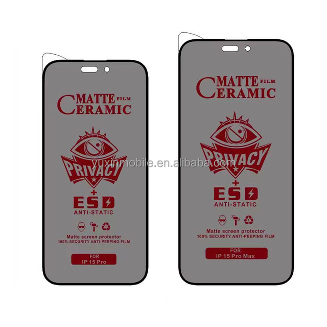 Full Cover Anti Spy Screen Protector Ceramic Film Privacy Glass for iPhone 12 13 Pro X XR XS Max 11 7 8 6 6S Plus Tempered Glass