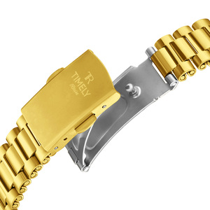 นาฬิกาคู่หรูหราขายส่ง หน้าปัดทรงกลม ตัวเรือนโลหะผสม กันน้ำ สำหรับผู้หญิง นาฬิกาสีทอง ของขวัญสำหรับผู้ชาย - Product Image 5