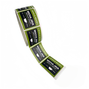 Etiqueta adhesiva personalizada impresa en vinilo impermeable para frascos de café, para empaques de granos de café, calcomanía de marca. - Product Image 3