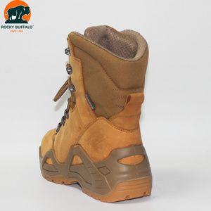 Chaussures de sécurité industrielles Rocky <span class=keywords><strong>Buffalo</strong></span> en vrac, résistantes à l'usure, en cuir pleine fleur, lacets, bottes tactiques, semelle extérieure en PU TPU - Product Image 4