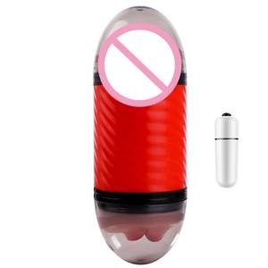 Yetişkin gerçekçi elektrikli erkek mastürbasyon kupası eller serbest seks aracı Oral vibratör seks oyuncakları Masturbator - Product Image 5