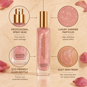 MLM Custom Makeup High Quality Firming Eco-Friendly Liquid Spray Body Shimmer Highlighter Oil Moisturizer Waterproof Acne - Product Image 3