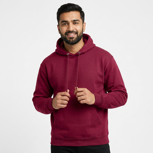Men's Hooded Fleece Pullover <b>Hoodie</b> Polyester/Cotton Customizable Pocket Breathable Quick Dry Winter Casual - Product Image 1