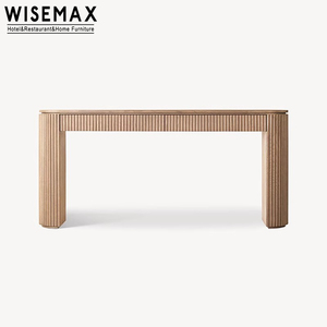 WISEMAX mobili in stile minimalista massello legno di quercia trucco vanità Console toletta e unità TV per soggiorno camera da letto - Product Image 5