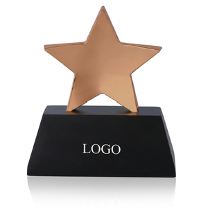Trophée en métal moulé sous pression Star Die Casting 575 a 5 pouces avec base gravée portable pour activités promotionnelles - Product Image 1