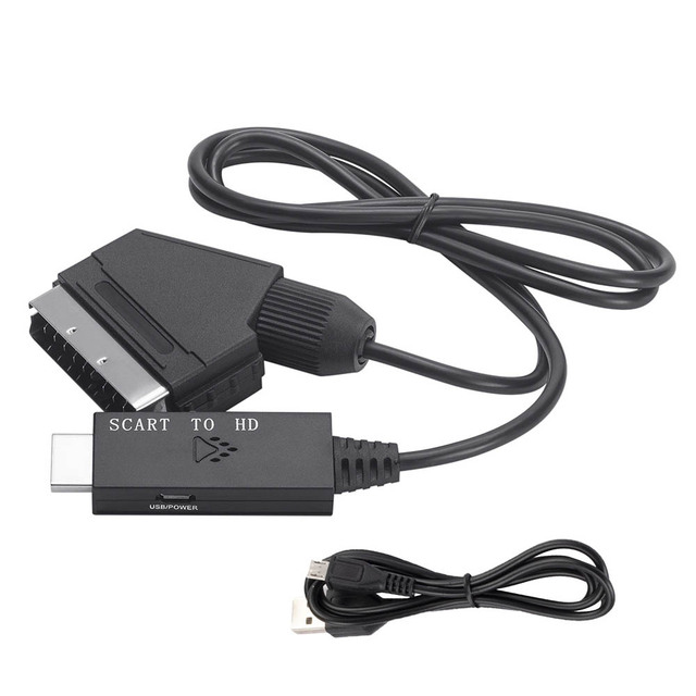 Scart to HD-MI Converter Audio Video Adapter HD 720P/1080P Switch for HDTV/DVD/Set-top Box/PS3/PAL/NTSC