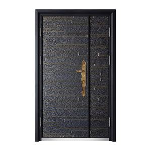 Puerta de Entrada Residencial Moderna y Popular, a Prueba de Balas, Doble Antirrobo, de Aluminio Fundido y Hierro, para Exteriores - Product Image 6