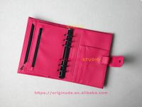 Dompet Binder Kulit Saffiano Motif Buaya Pebble A5 A6 A7 Lipat Tiga Custom dengan Kantong Koin Ber-resleting
