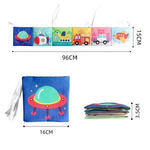 Cadeau pour bébé Jouets visuels froissés pour faire du bruit <span class=keywords><strong>Livre</strong></span> souple pour bébé Stimulation visuelle du ventre <span class=keywords><strong>Livre</strong></span> en tissu sensoriel de <span class=keywords><strong>6</strong></span> à 12 <span class=keywords><strong>mois</strong></span> - Product Image 2