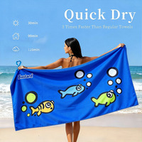 Wholesale 70**180CM Sand Free Quick-dry Towel Custom Sublimation Lightweight Beach Towel With Logo