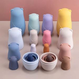 Jouet d'éveil éducatif en silicone sans BPA pour bébé, idéal pour le bain, avec poupées gigognes, pour les 1-3 et 2-4 ans, vente en gros - Product Image 2