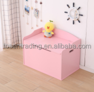 Banco de Madera Rosa Austin Toybox con Bisagra de Seguridad - Organizador Multifuncional para Sala de Juegos, para Libros y Juguetes