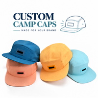Casquette de camping unie DYMF, personnalisable, pour adulte, à cinq panneaux, style snapback, pour le sport, la course, le camping, en coton, avec visière bec de canard