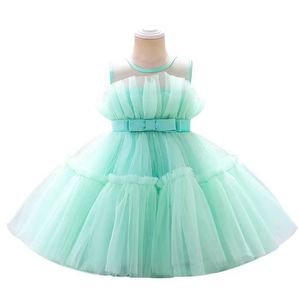 Jolie princesse enfants robe en coton pour filles adolescents Costume de fête de mariage avec motif floral en couches - Product Image 2