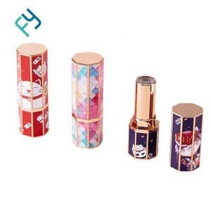 Listo Stock 3D Impreso Tubo hueco Lápiz labial Embalaje Diseño de parche de ocho lados Tubo a presión de 12,1mm de diámetro para uso cosmético - Product Image 5
