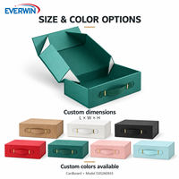 Boîte cadeau magnétique pliable personnalisée de qualité supérieure avec poignée de transport en carton pour bijoux, montres, parfums, emballage de vente au détail