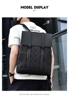 Sacs à dos unisexes personnalisables en gros, géométriques, imperméables, avec fermeture éclair antivol, capacité 20-39L, en tissu Oxford, pour voyage en extérieur