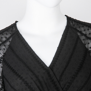 Usine prix Fille 2020 Travail Col Tricoté Femmes dame Parti Noir de Luxe Robe Décontractée - Product Image 3