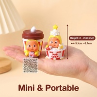   Ricariche per Giocattoli a Capsula, Riempimenti per Macchine Gacha, Premi per Macchine Arcade, Mini Figurine Kawaii, Cibo, Popcorn, Hamburger, Bambole