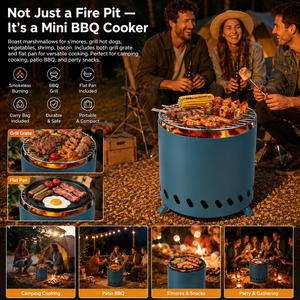 Meilleure vente : Brasero <span class=keywords><strong>de</strong></span> table moderne en acier inoxydable sans fumée, design européen, pour camping et jardin, idéal pour le camping familial - Product Image 3