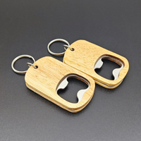 Porte-clés en bois impression personnalisée Logo rond en métal plaine ouvre-bouteille porte-clés porte-clés en bois porte-clés en bois pour l'impression de gravure