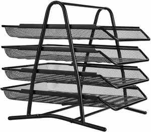 Wholesale Multi-functional Office <b>File</b> Rack Stable Removable Five-Layer Wrought Iron Art Data <b>Storage</b> Metal Grid Desktop Trays - Product Image 1