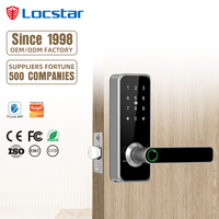 Locstar Ip65 étanche Wifi App contrôle d'accès électronique empreinte digitale clavier numérique carte serrure de porte Ble App serrure intelligente