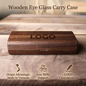 Handmade AI <b>glasses</b> box Wooden Eyeglass <b>Case</b> with Soft Interior Lining Hinged <b>Glasses</b> Storage Box in Natural Wood - Product Image 2