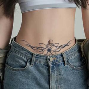 Tatuajes Temporales Colorido Realista Grande Extraíble Sexy <span class=keywords><strong>Pecho</strong></span> Cintura Tatuaje Pegatinas <span class=keywords><strong>para</strong></span> <span class=keywords><strong>Hombres</strong></span> Mujeres Negro Tatuajes Temporales - Product Image 1