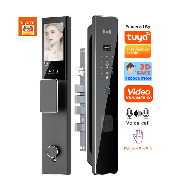 Factory Price 3D Face Recognition Electric Smart Digit Lock with Tuya App WiFi Biometric Fingerprint Smart Lock
