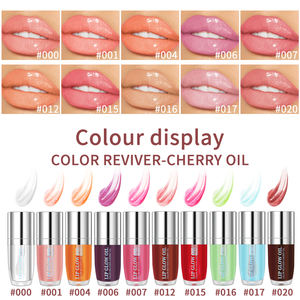 Huile à lèvres volumisante vegan longue durée à label privé, huile à lèvres volumisante hydratante à la cerise, huile à lèvres brillante avec un grand pinceau - Product Image 6