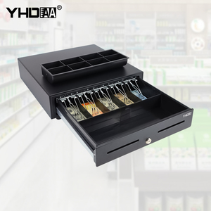 Caja Registradora con Apertura Automática de Cajón, Garantía de Dos Años, 5 Compartimentos para Billetes y 8 para Monedas, Cajón de Efectivo POS para Tiendas Minoristas - Product Image 1