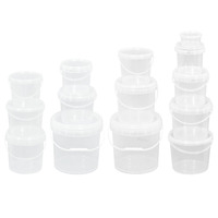 Seau d'emballage en plastique de qualité alimentaire pour aliments 500ml 1L 2L 3L 4L 5L seau recyclable alimentaire transparent personnalisé avec couvercle