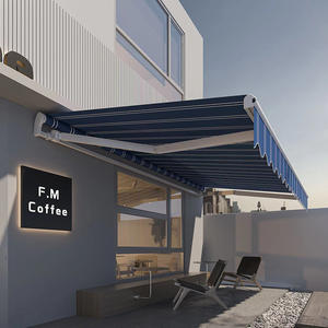 Chine Vente en gros Auvent extérieur manuel rétractable manuellement Pare-soleil Café Magasin Manivelle Auvent pliant - Product Image 1