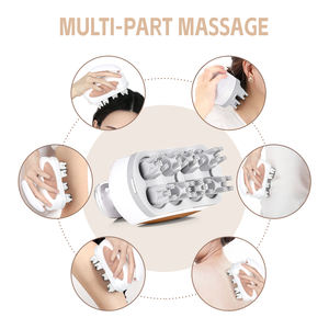 पूर्ण गर्दन सिर आराम ताररहित बाल खोपड़ी मालिश निविड़ अंधकार पोर्टेबल इलेक्ट्रिक सिर की मालिश डिवाइस कंपन - Product Image 5