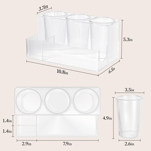 Organizador de Almacenamiento para Encimera, Moderno y Duradero, Soporte para Secador de Pelo con Vaso Extraíble para Artículos de Belleza, Baño - Product Image 2
