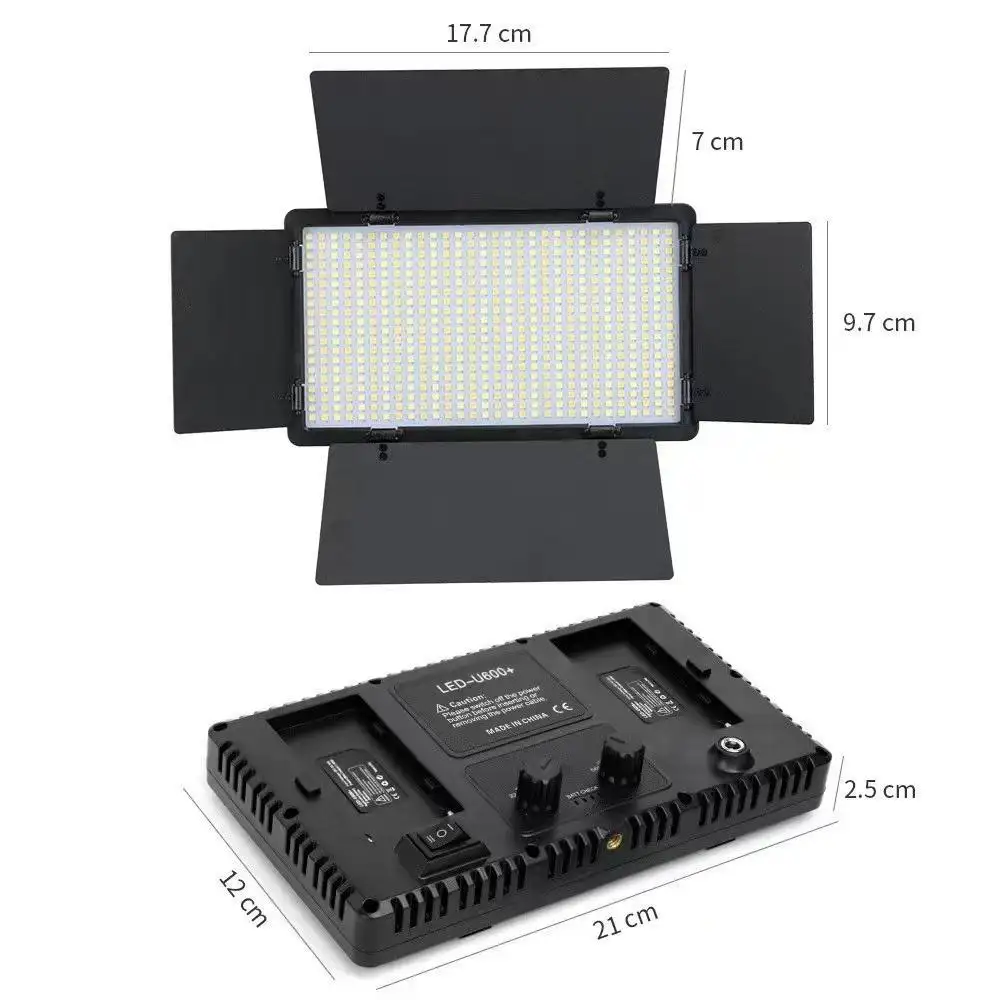Tiktok 라이브 비디오 슈팅 조명 40W/50W 녹화 사진 패널 램프 밝기 조절을위한 U800 U600 LED 사진 스튜디오 필 라이트