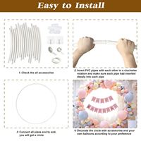 Support d'arche ronde en PVC pour ballons de mariage, 1,5 m/1,8 m, durable, pour décorations de fête, vente en gros