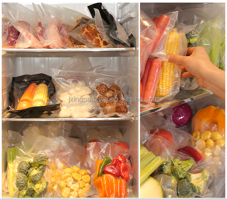 El nilón del bolso de vacío del grado del acondicionamiento de los alimentos del plástico transparente empaqueta el bolso de alta calidad del sellador del vacío para la comida
