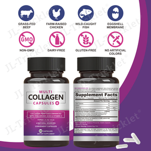 JULONG OEM ODM Multi <span class=keywords><strong>Collagen</strong></span> Kapseln Ergänzungen Typ 1 <span class=keywords><strong>2</strong></span> 3 Glutathion Kollagen Kapseln für strahlende Haut aufhellung - Product Image 3