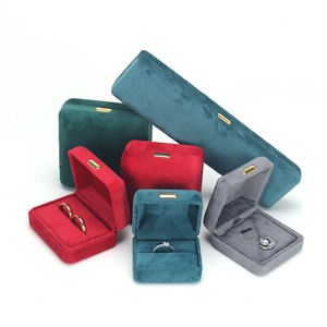 Boîte à bijoux en velours de luxe personnalisée emballage de boîtes à bijoux bracelet collier bague boucle d'oreille - Product Image 1