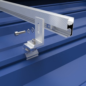 Support de montage de <span class=keywords><strong>panneau</strong></span> solaire Feuille de L en métal Photovoltaïque Toit Hangar Support de <span class=keywords><strong>panneau</strong></span> solaire Support de montage en L pieds en métal - Product Image 4
