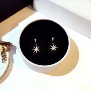 Fashion Jewelry KYED0334 korean style Star shape 3A Zircon earrings for Women